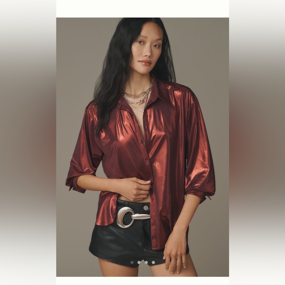 S O L D! Anthropologie Shine Buttondown Shirt
